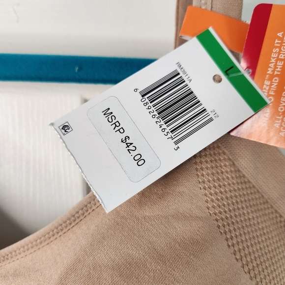 Women's Warners Bra Sz L Nude All Over Stretch NWT - Picture 5 of 12